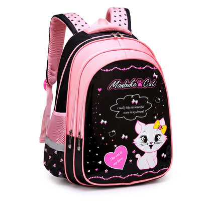 School Bag Cat Print Backpack Lunch Pencil Cases kpop girls - studio