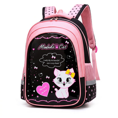 School Bag Cat Print Backpack Lunch Pencil Cases kpop girls - Image 6