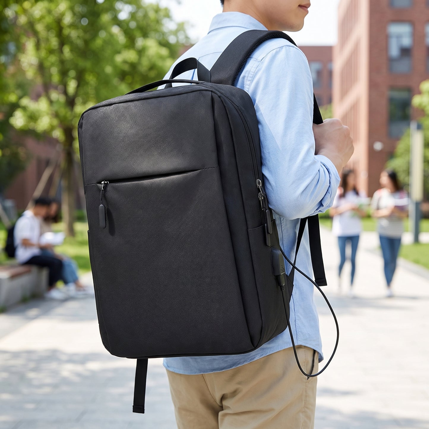 Backpack Laptop Bag USB Charging Work Commuter - hero