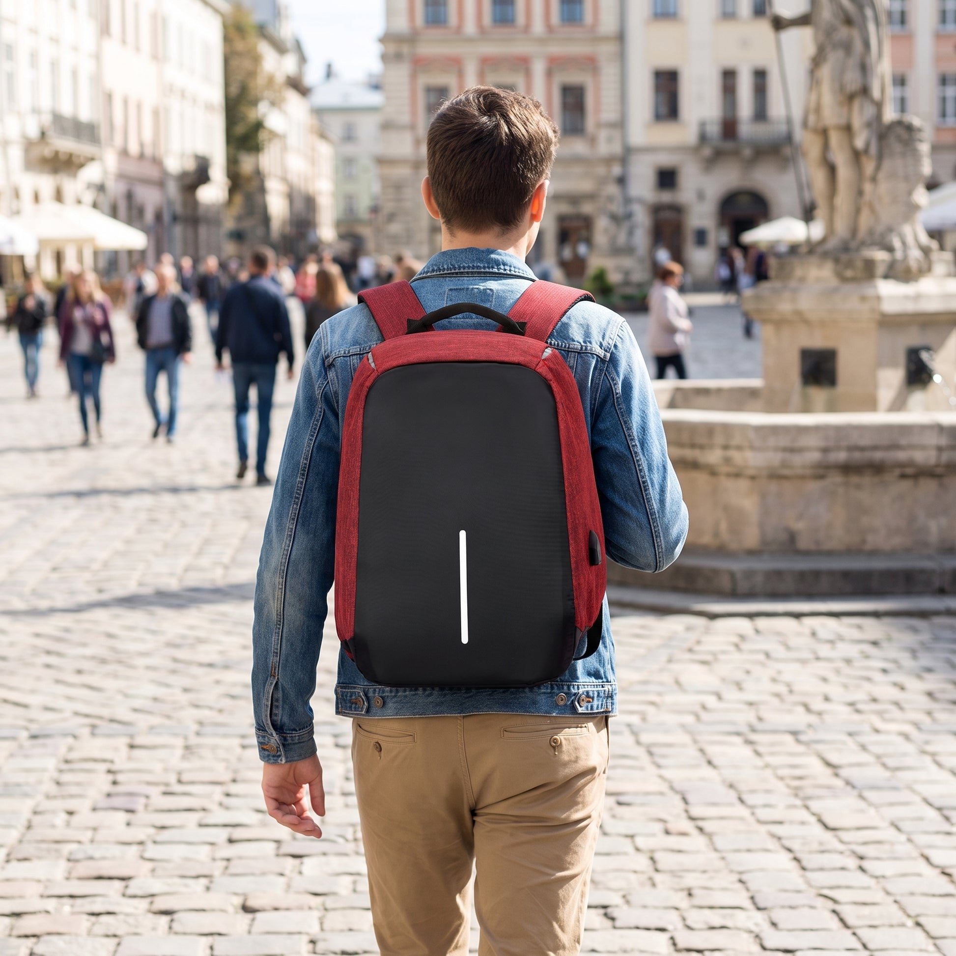 Backpack Laptop Bag Commuter Anti-Theft USB Charging Water Resistant - hero