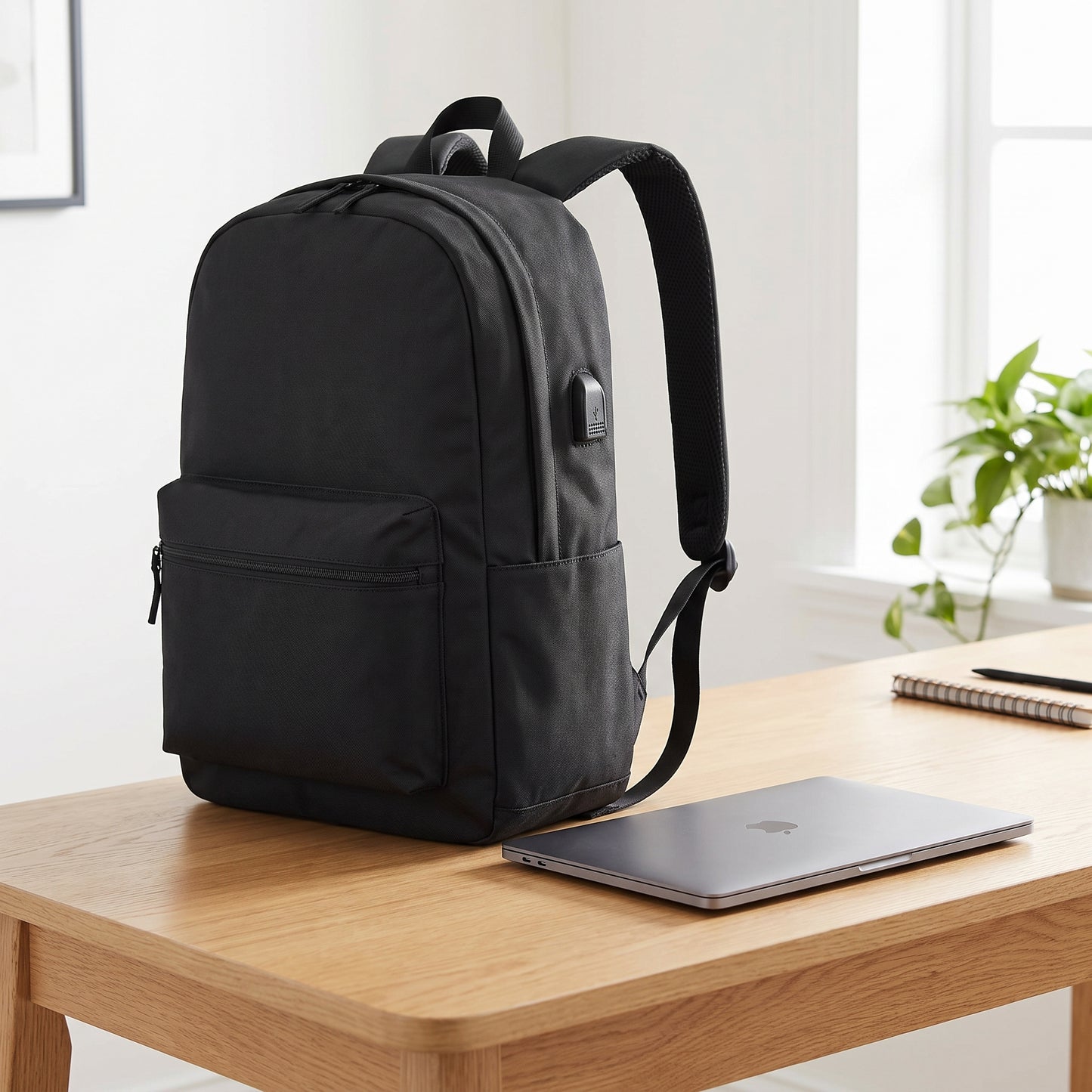Backpack Laptop Bag USB Charging Work Commuter - scale