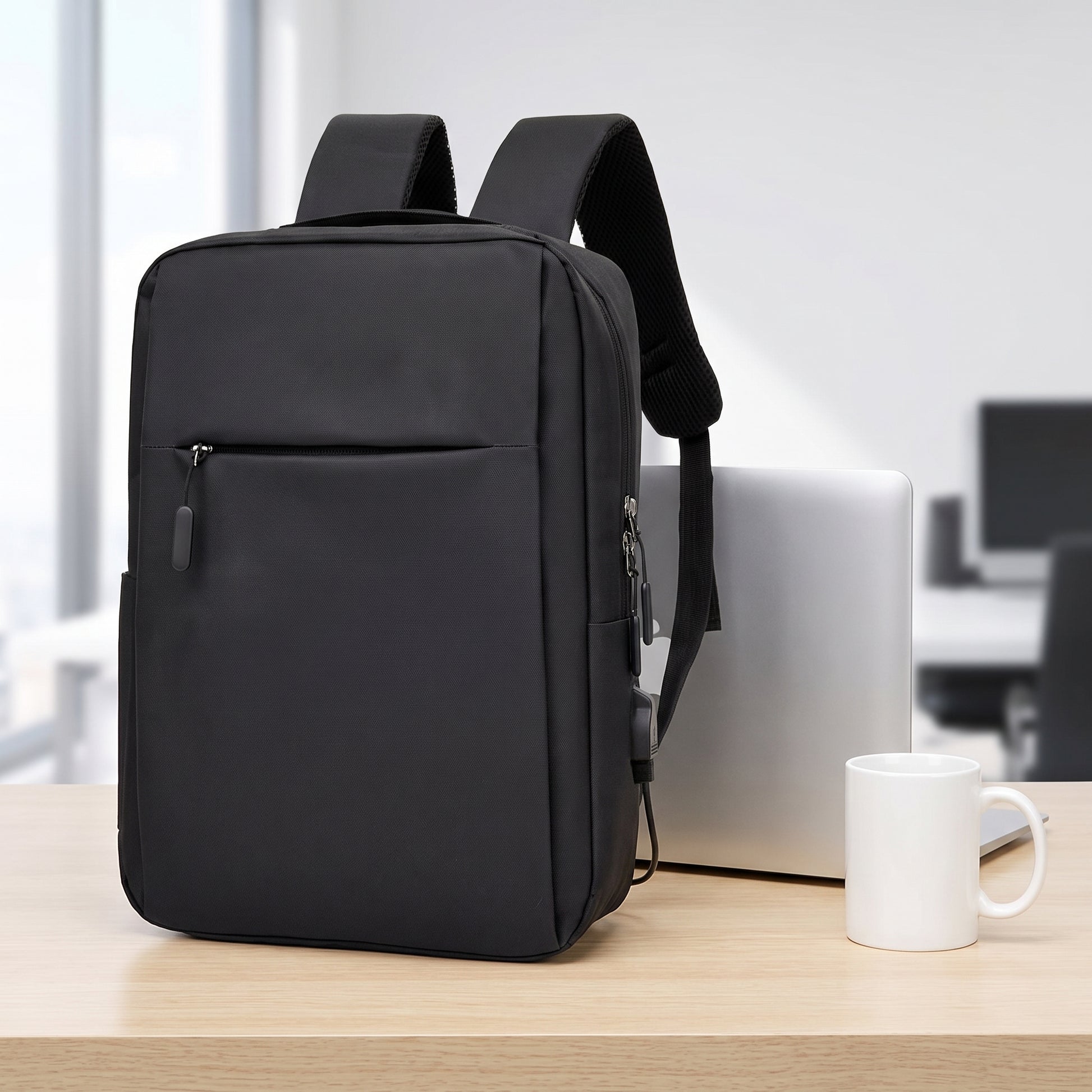 Backpack Laptop Bag USB Charging Work Commuter - scale