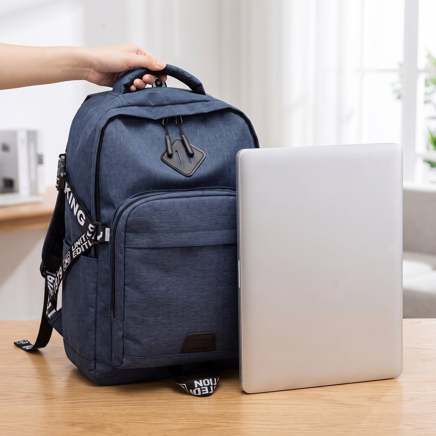 Backpack Laptop Bag USB Charging Work Commuter - scale
