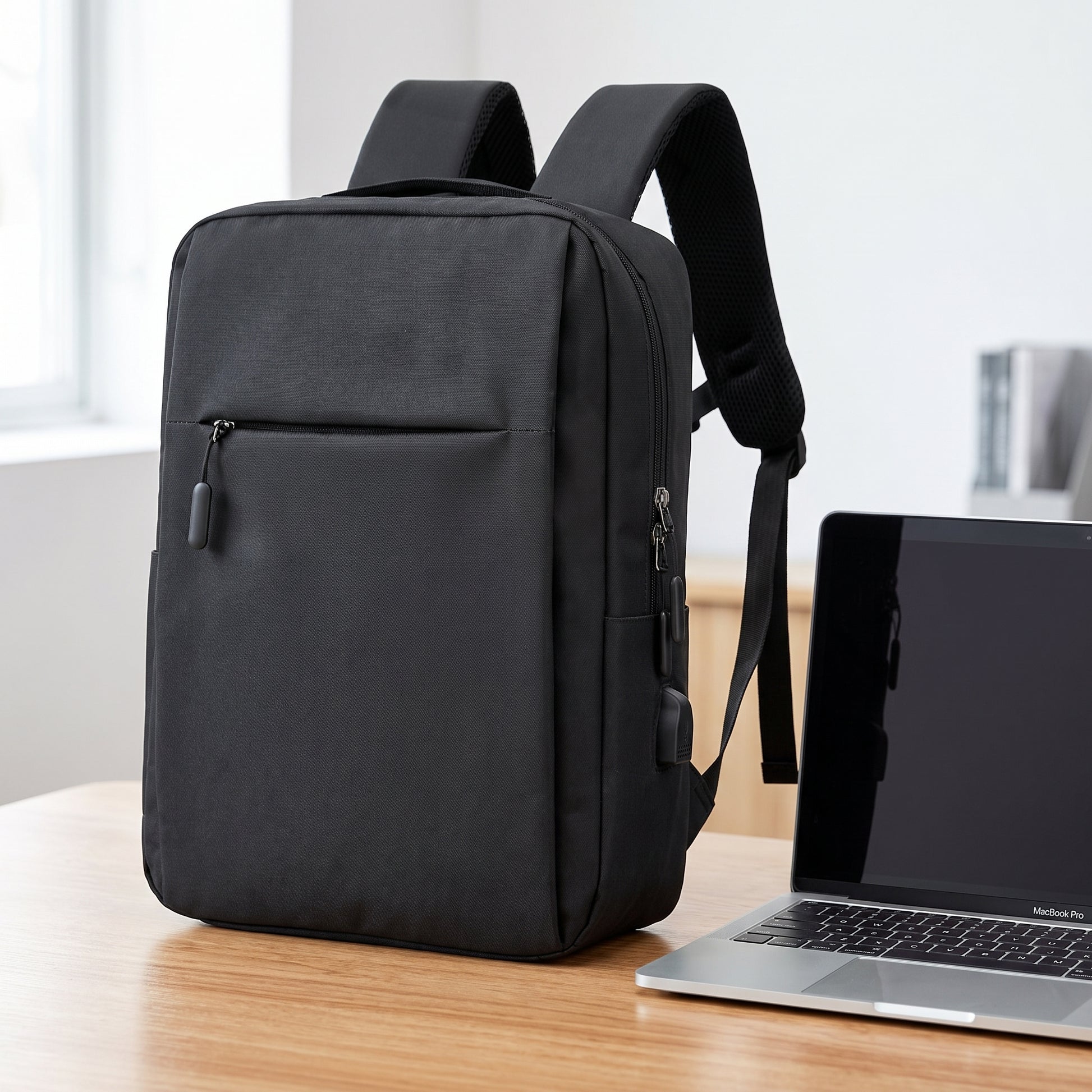 Backpack Laptop Bag USB Charging Work Commuter - scale