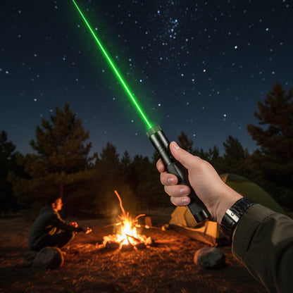 Laser Pointer Pen High Power With Adjustable Focus Ring Safety Key Lock And Rechargeable USB Charger - Image 1