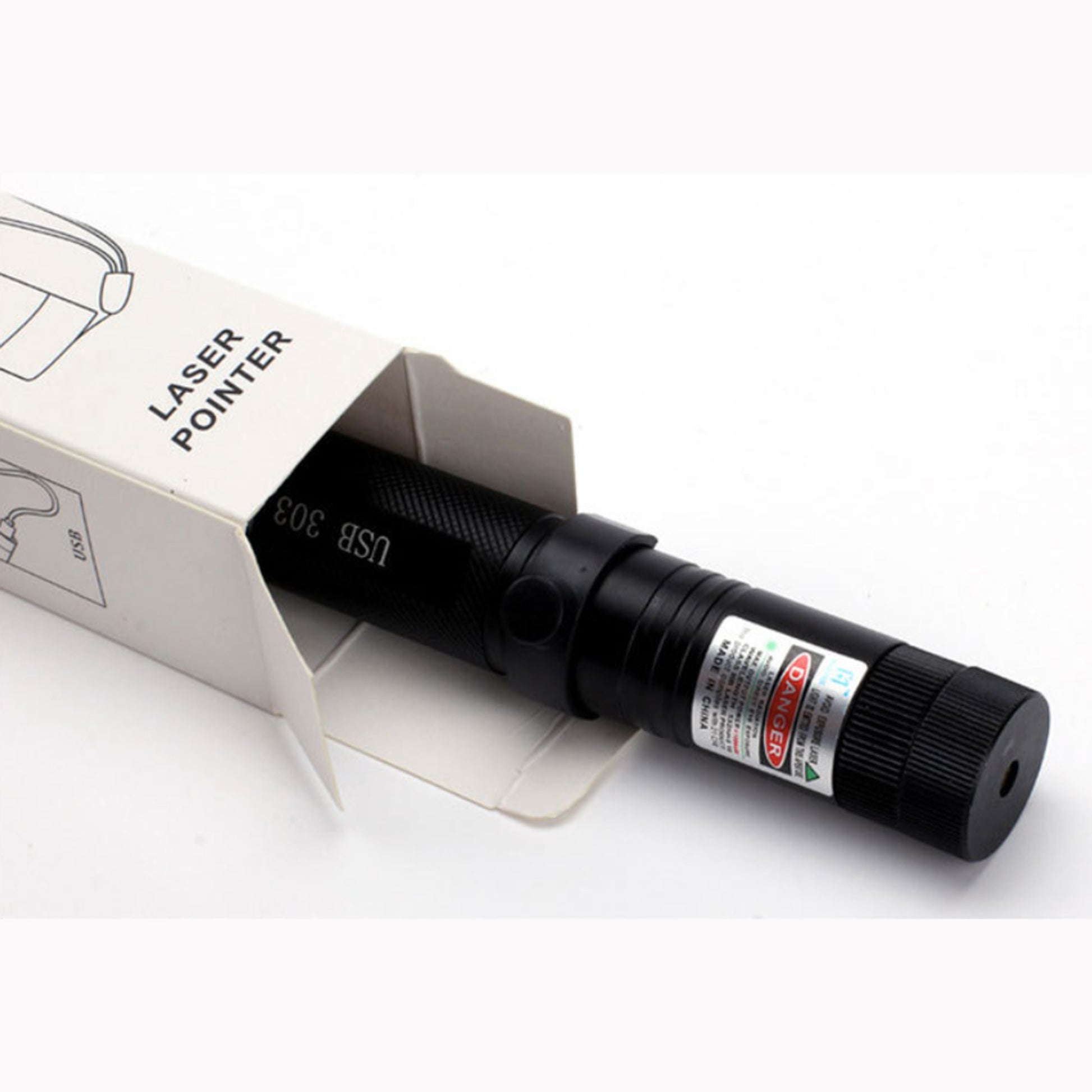 Laser Pointer Pen High Power With Adjustable Focus Ring Safety Key Lock And Rechargeable USB Charger - Image 9