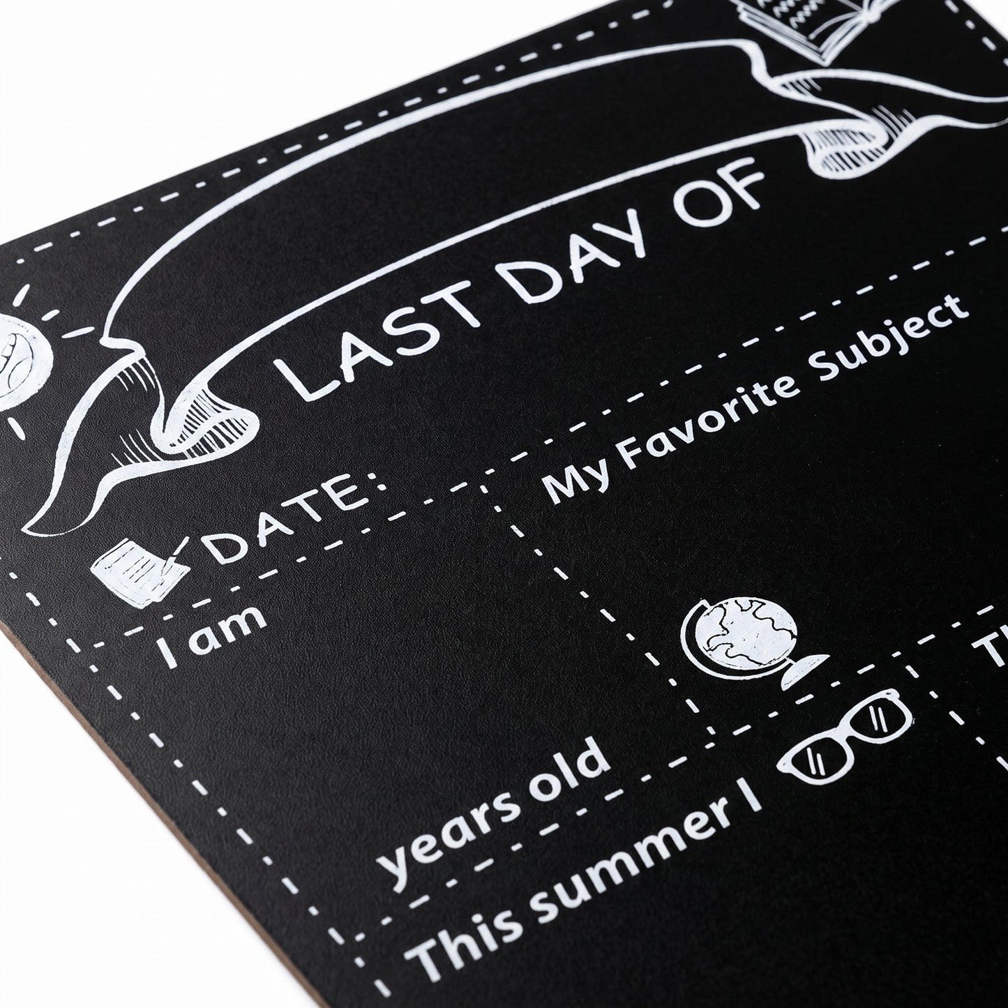 Last Day First Doublesided School Milestone Erasable Board - detail