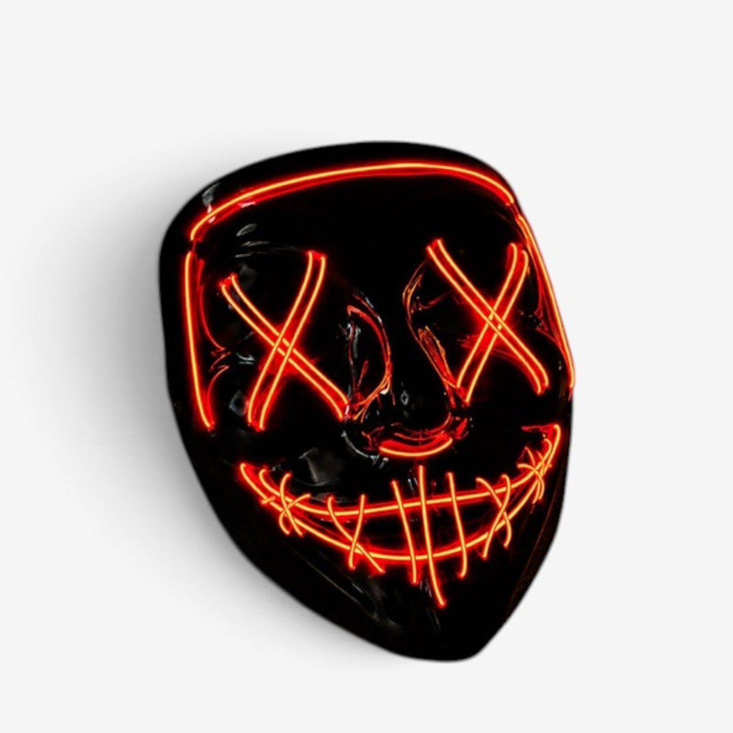 LED Lighting Mask Halloween Red Glow Horror Plastic - Image 1