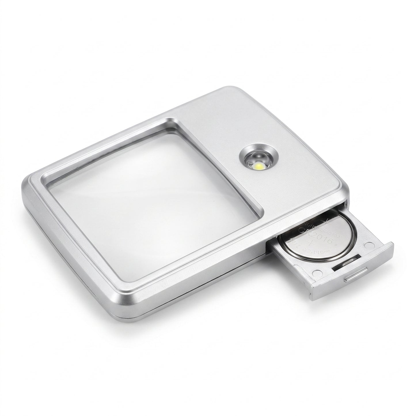 Credit Card Portable LED Magnifier Reading Bright Silver - studio