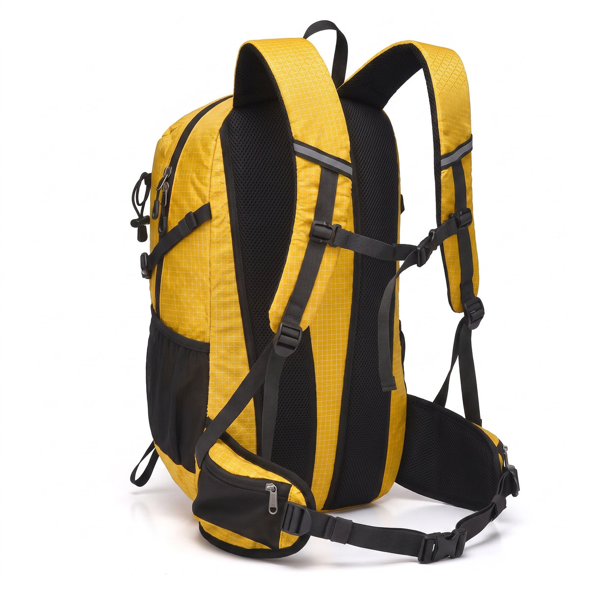 Lightweight Hiking Backpack with Secure Daypack and Pattern - angle