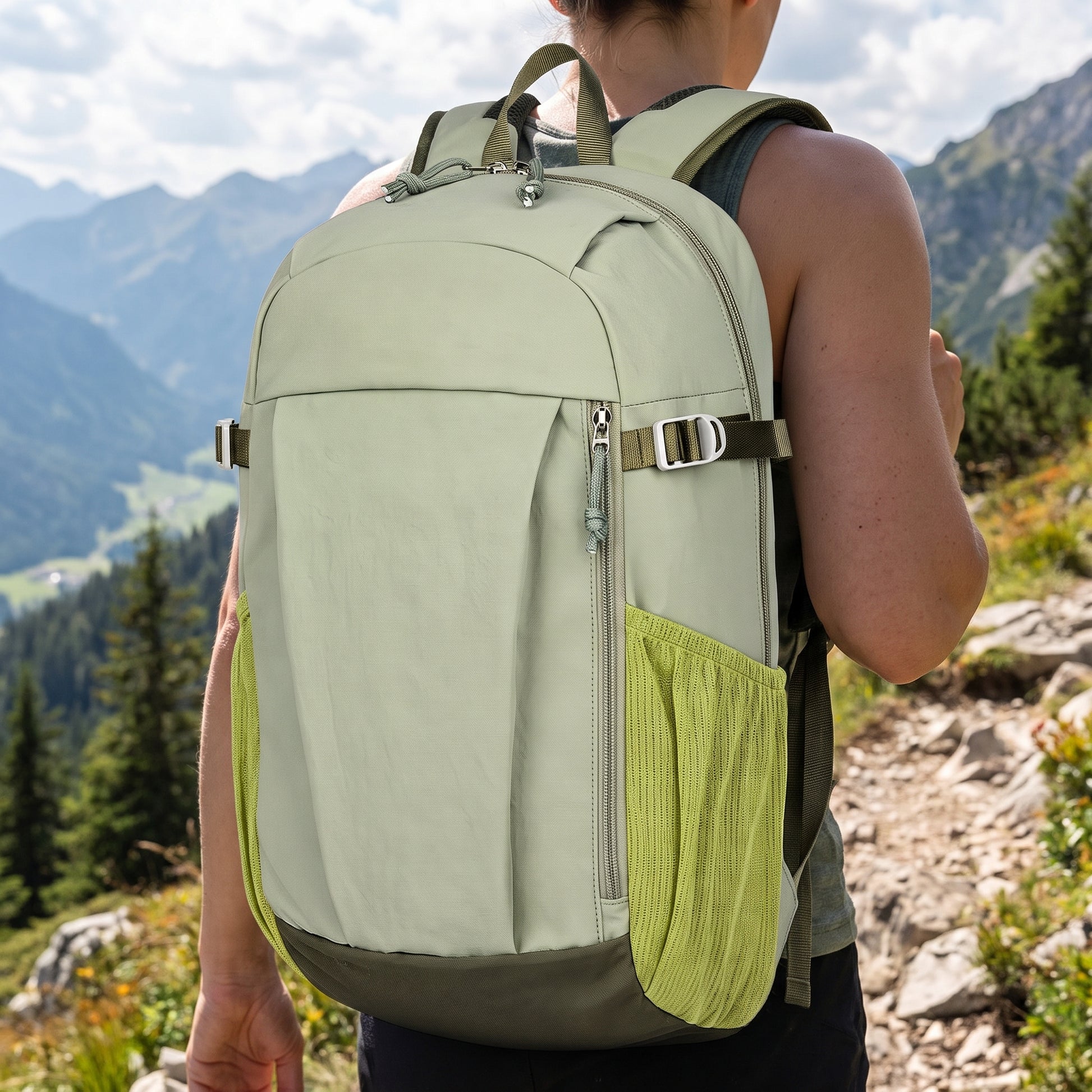 Lightweight Backpack with Adjustable Travel Design and Zippered Front - hero