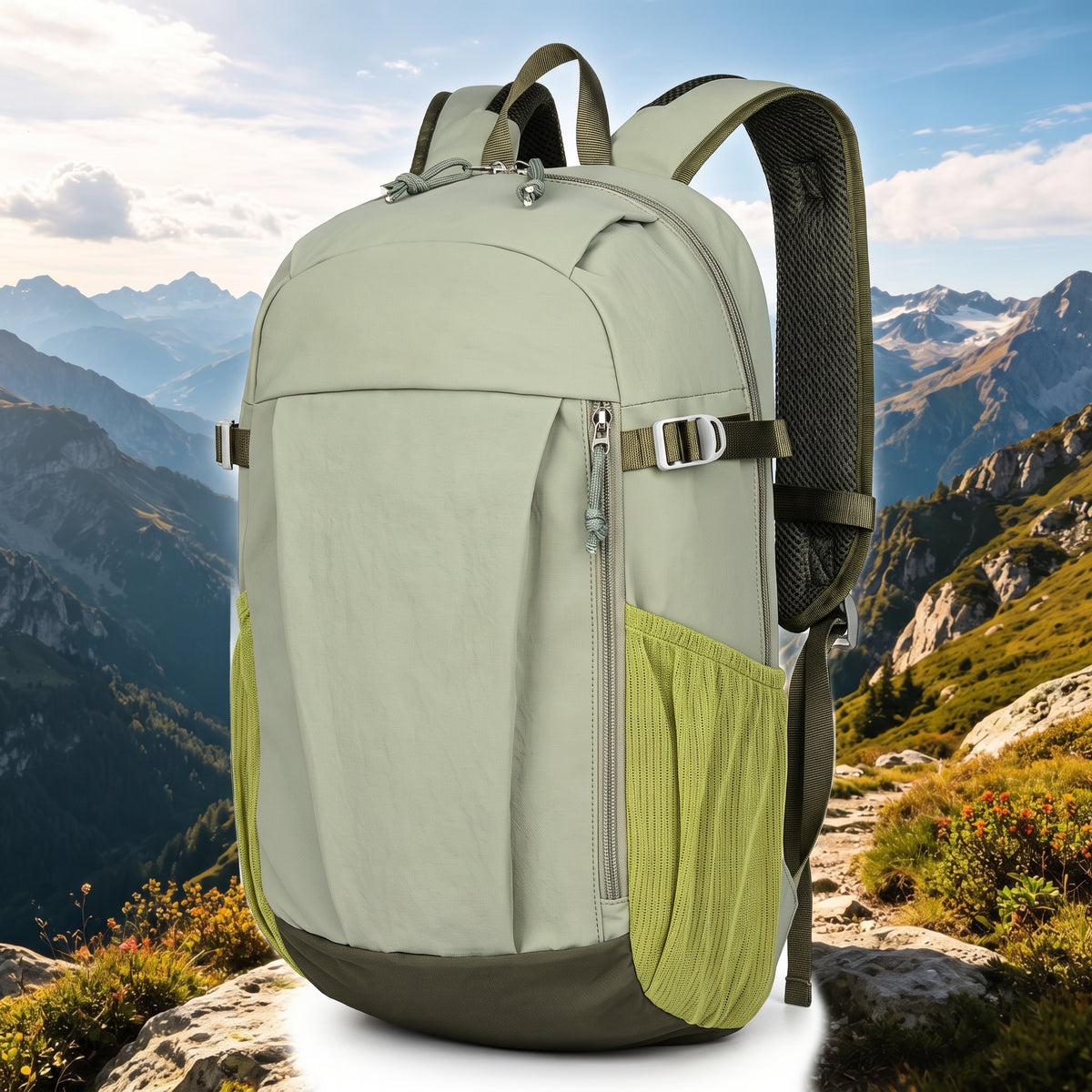 Lightweight Backpack with Adjustable Travel Design and Zippered Front - studio
