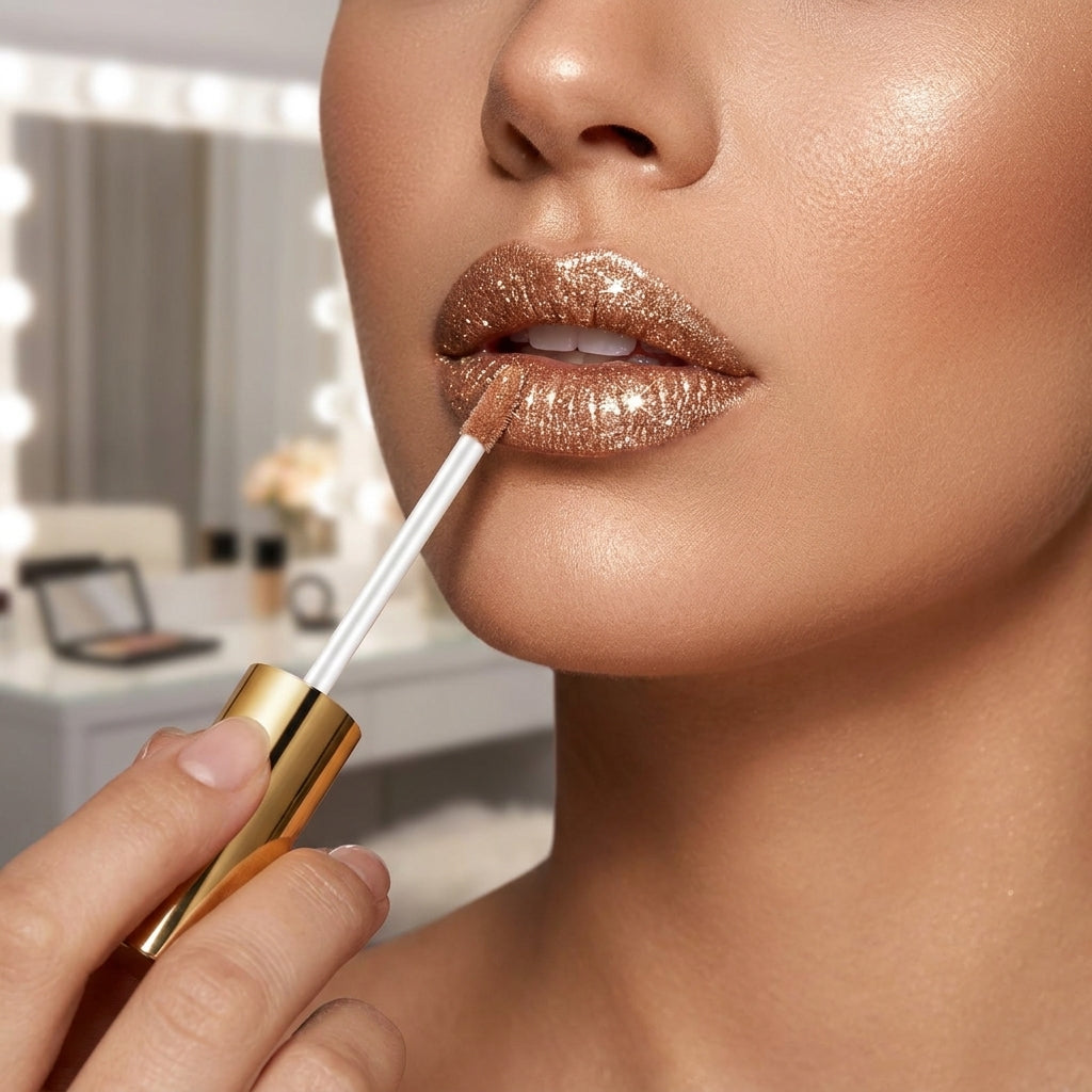 Liquid Lipstick Glitter Sparkle Shine Shimmer Makeup - Image 1