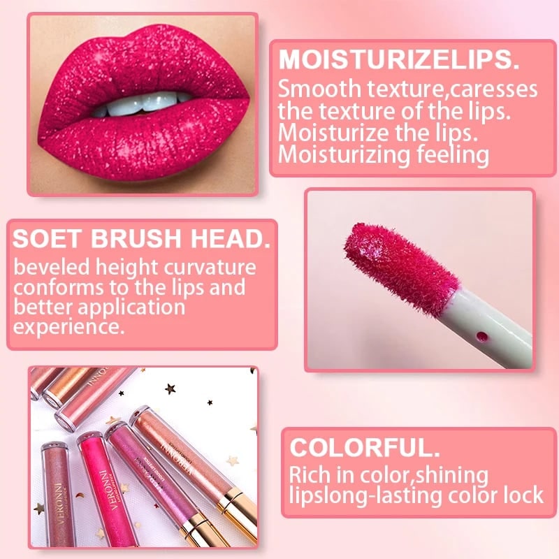 Liquid Lipstick Glitter Sparkle Shine Shimmer Makeup - Image 5