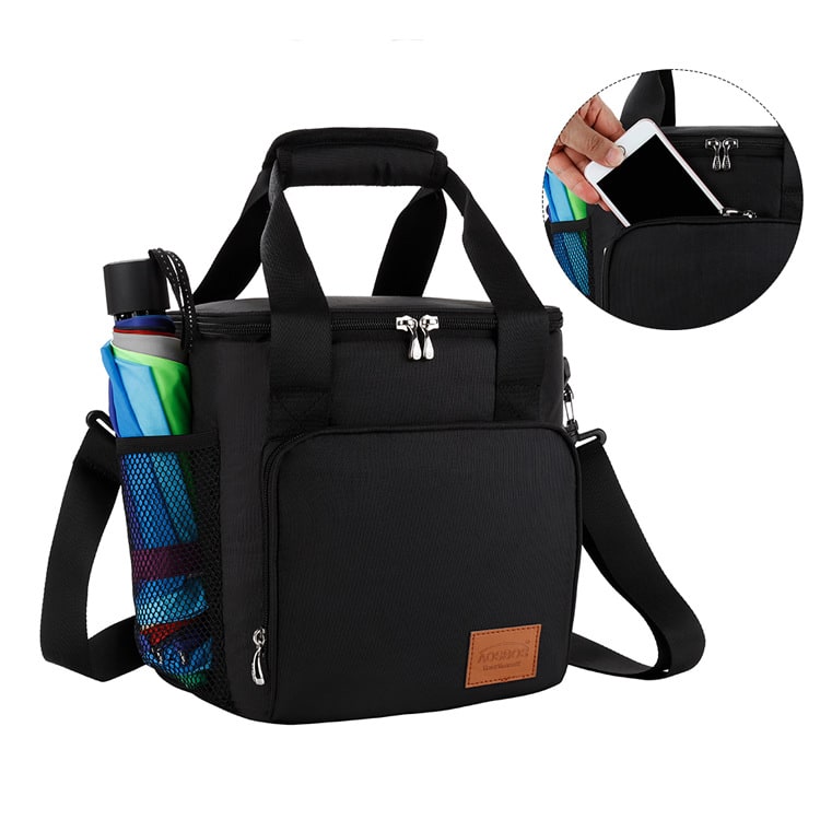 Lunch Bag for Work Cooler Insulated Black Shoulder Strap - Image 1