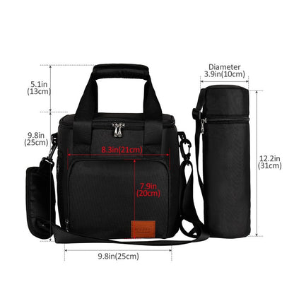 Lunch Bag for Work Cooler Insulated Black Shoulder Strap - Image 2