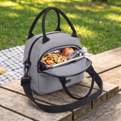 Lunch Bag School Insulated Portable Zippered Shoulder - hero