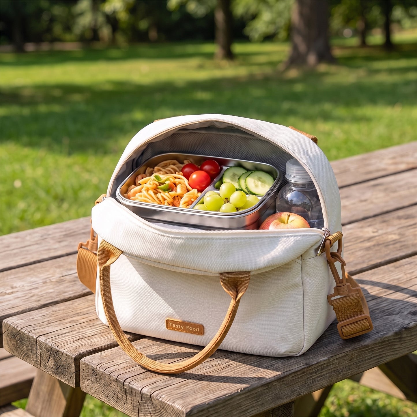 Lunch Bag School Insulated Portable Zippered Shoulder - Image 5