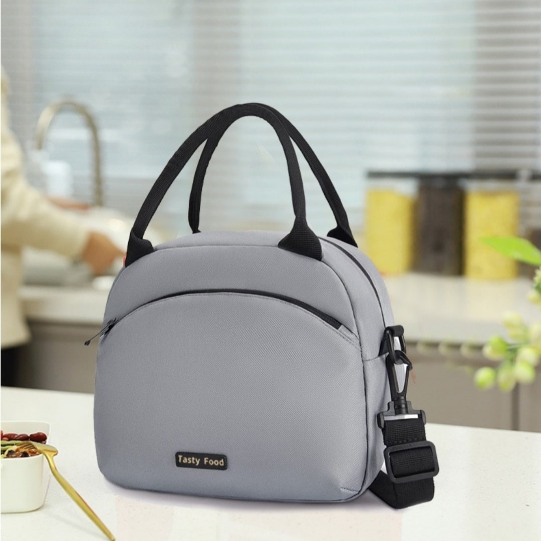 Lunch Bag School Insulated Portable Zippered Shoulder - Image 1