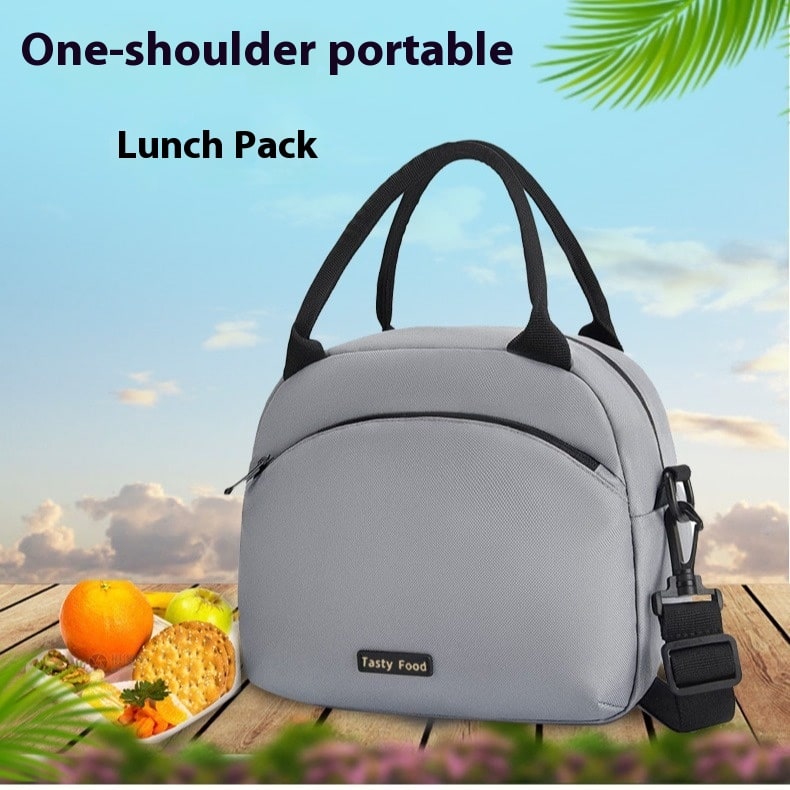 Lunch Bag School Insulated Portable Zippered Shoulder - Image 3