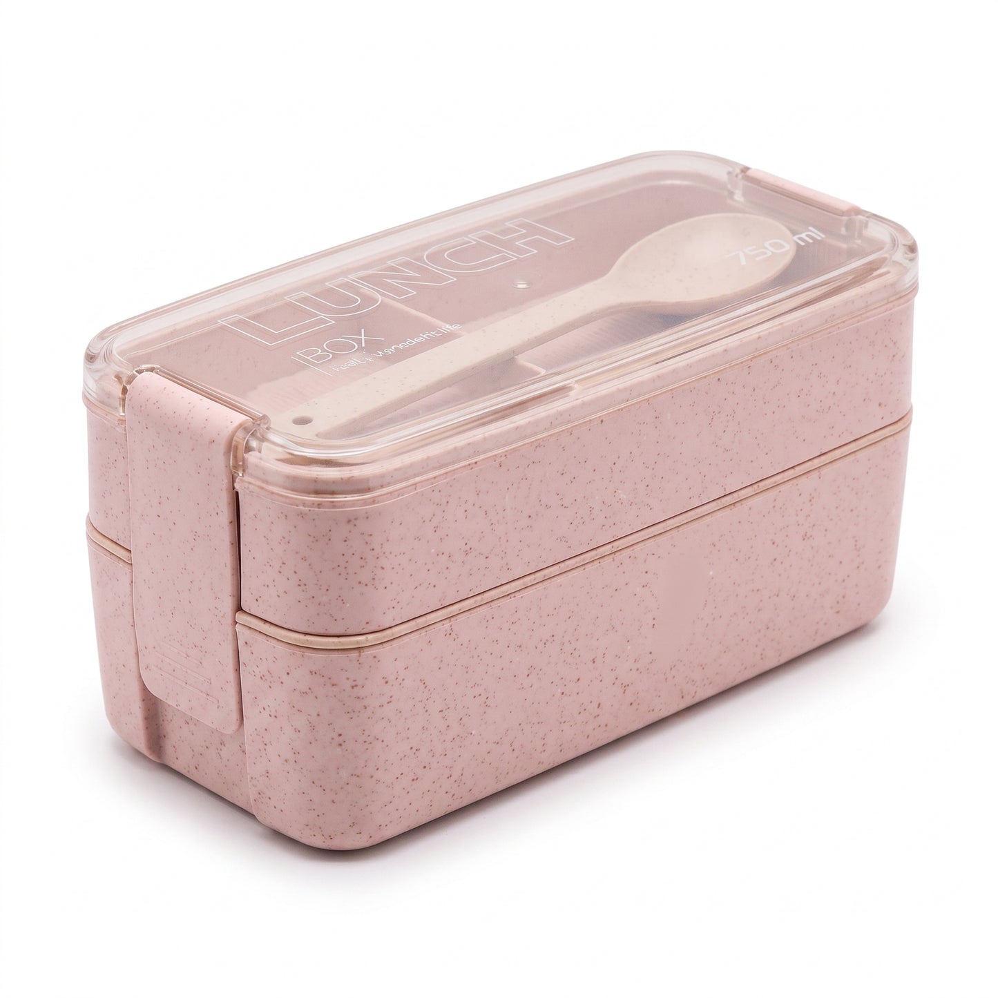 Lunch Box Bento Food Container Meal Prep Compartment Stackable - angle