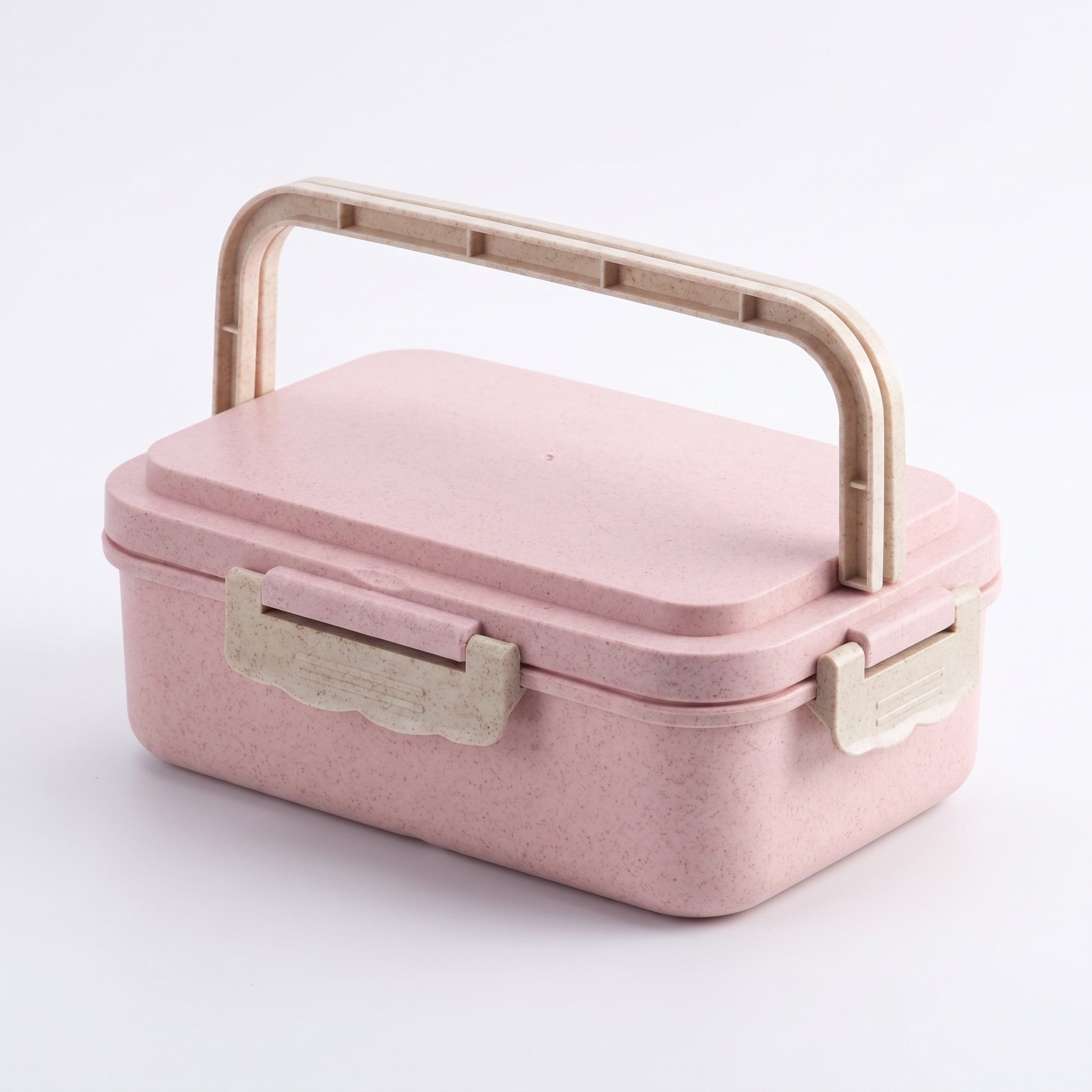 Lunch Box Bento Food Container Compartment Plastic Meal Prep - angle