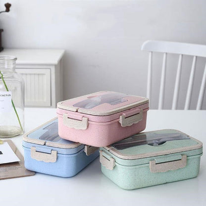 Lunch Box Bento Food Container Compartment Plastic Meal Prep - Image 3