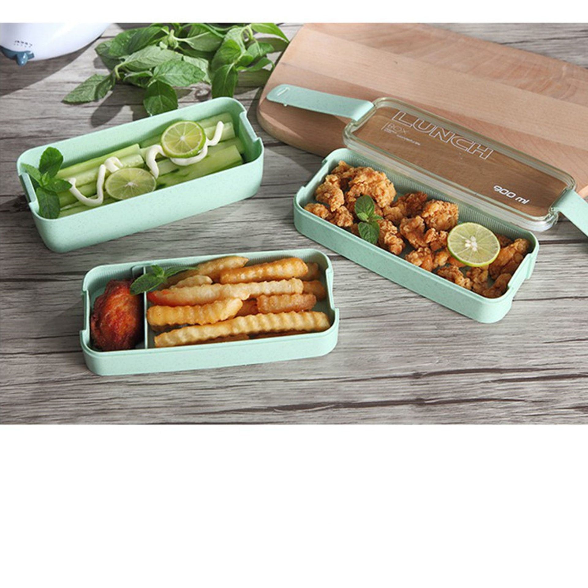 Lunch Box Bento Food Container Meal Prep Compartment Stackable - Image 11