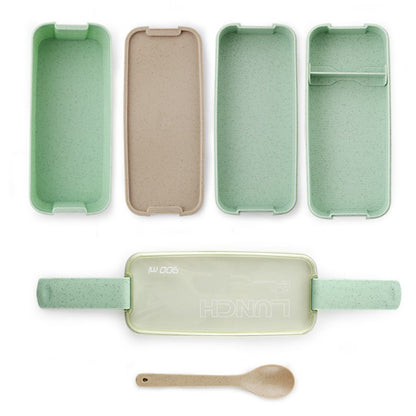 Lunch Box Bento Food Container Meal Prep Compartment Stackable - Image 4
