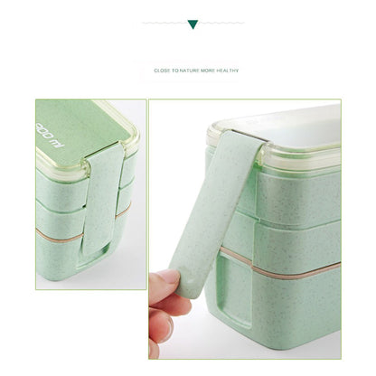 Lunch Box Bento Food Container Meal Prep Compartment Stackable - Image 5