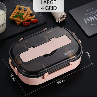 Lunch Box Bento Food Container Stainless Steel Compartment Storage - Image 6