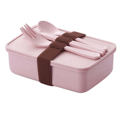 Lunch Box Bento Pastel Color Rectangular Cutlery - Image 5