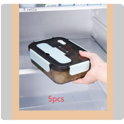 Lunch Box Bento Plastic Compartment Phone Holder - Image 10