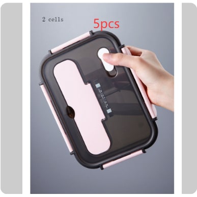 Lunch Box Bento Plastic Compartment Phone Holder - Image 15