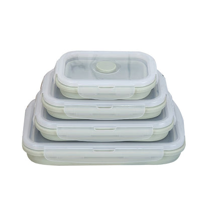 Lunch Box Collapsible Silicone Food Containers with Lids Storage - Image 1