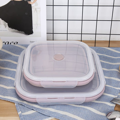 Lunch Box Collapsible Silicone Food Containers with Lids Storage - Image 2