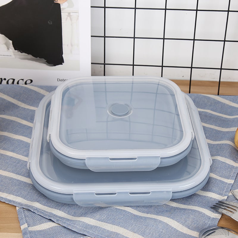 Lunch Box Collapsible Silicone Food Containers with Lids Storage - Image 6
