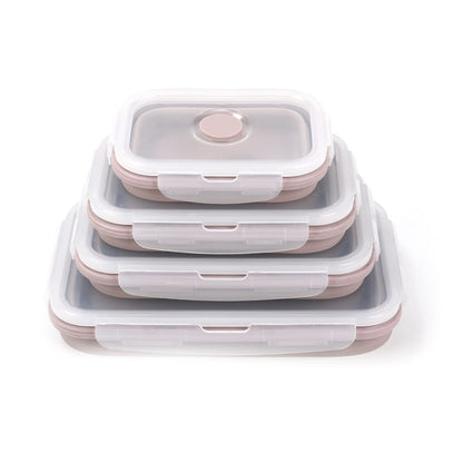 Lunch Box Collapsible Silicone Food Containers with Lids Storage - Image 9