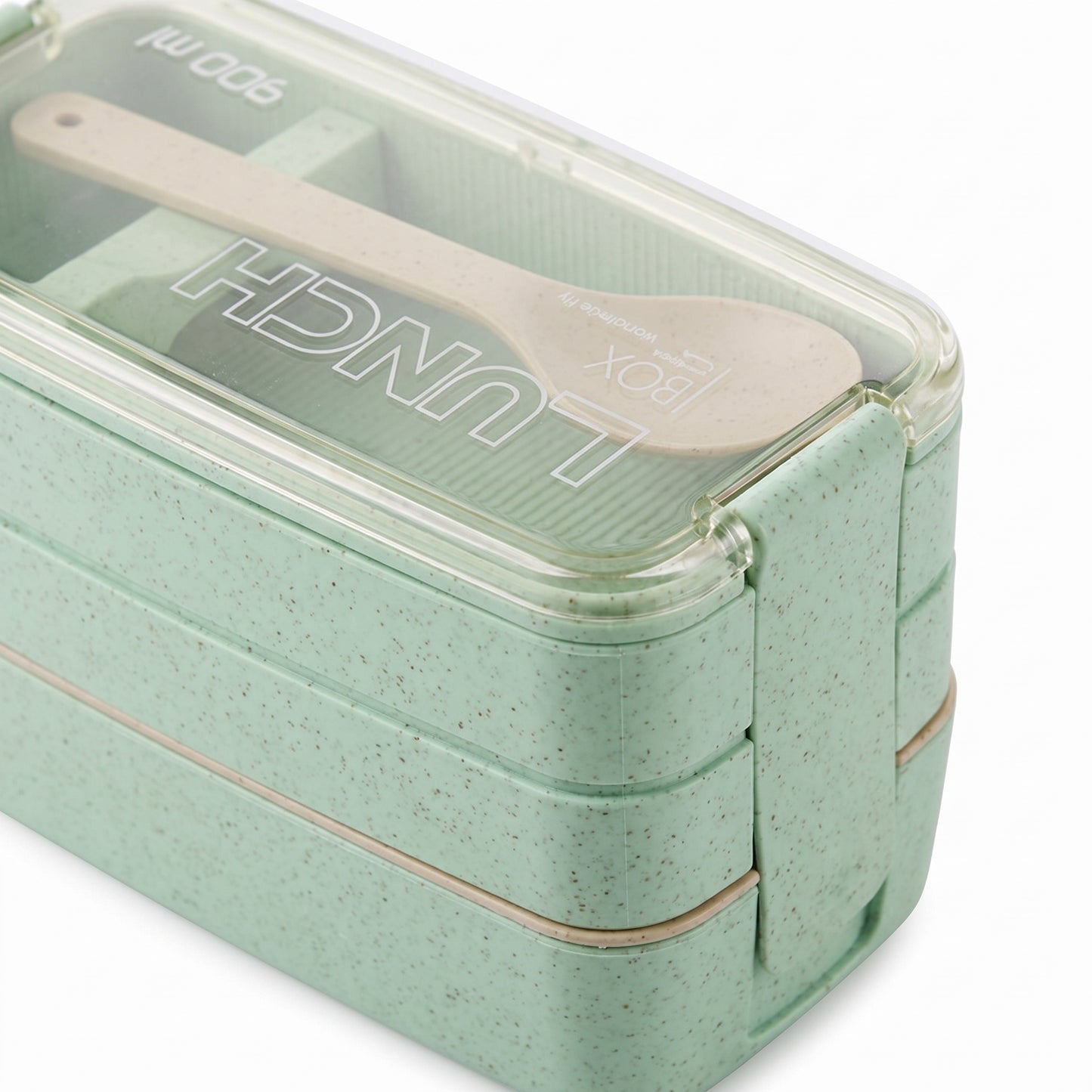 Lunch Box Bento Food Container Meal Prep Compartment Stackable - detail