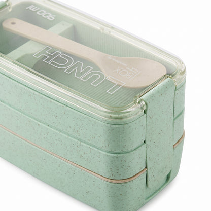 Lunch Box Bento Food Container Meal Prep Compartment Stackable - detail