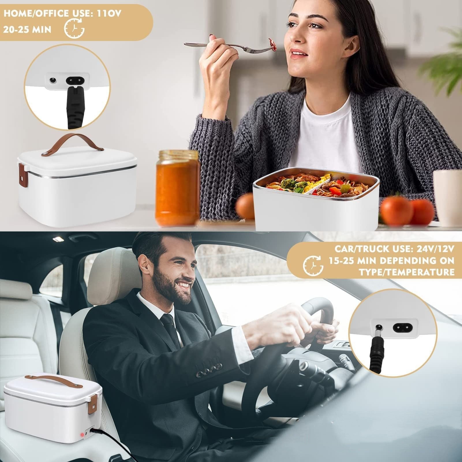 Lunch Box Electric Food Warmer Portable Heated Car Home - Image 6