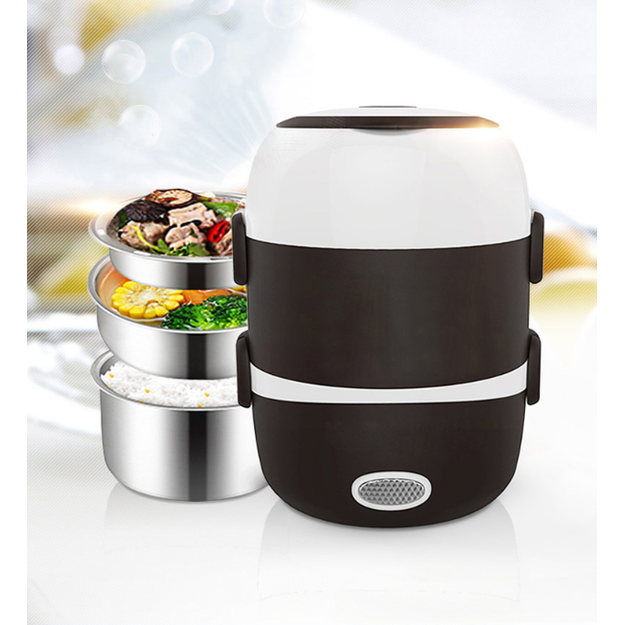 Lunch Box Electric Food Warmer Steamer Portable - Image 1