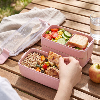 Lunch Box Bento Food Container Meal Prep Compartment Stackable - Image 6
