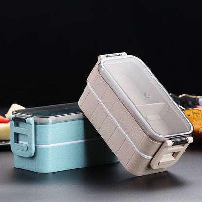 Lunch Box Two-Tier Bento Plastic Food Container - Image 7