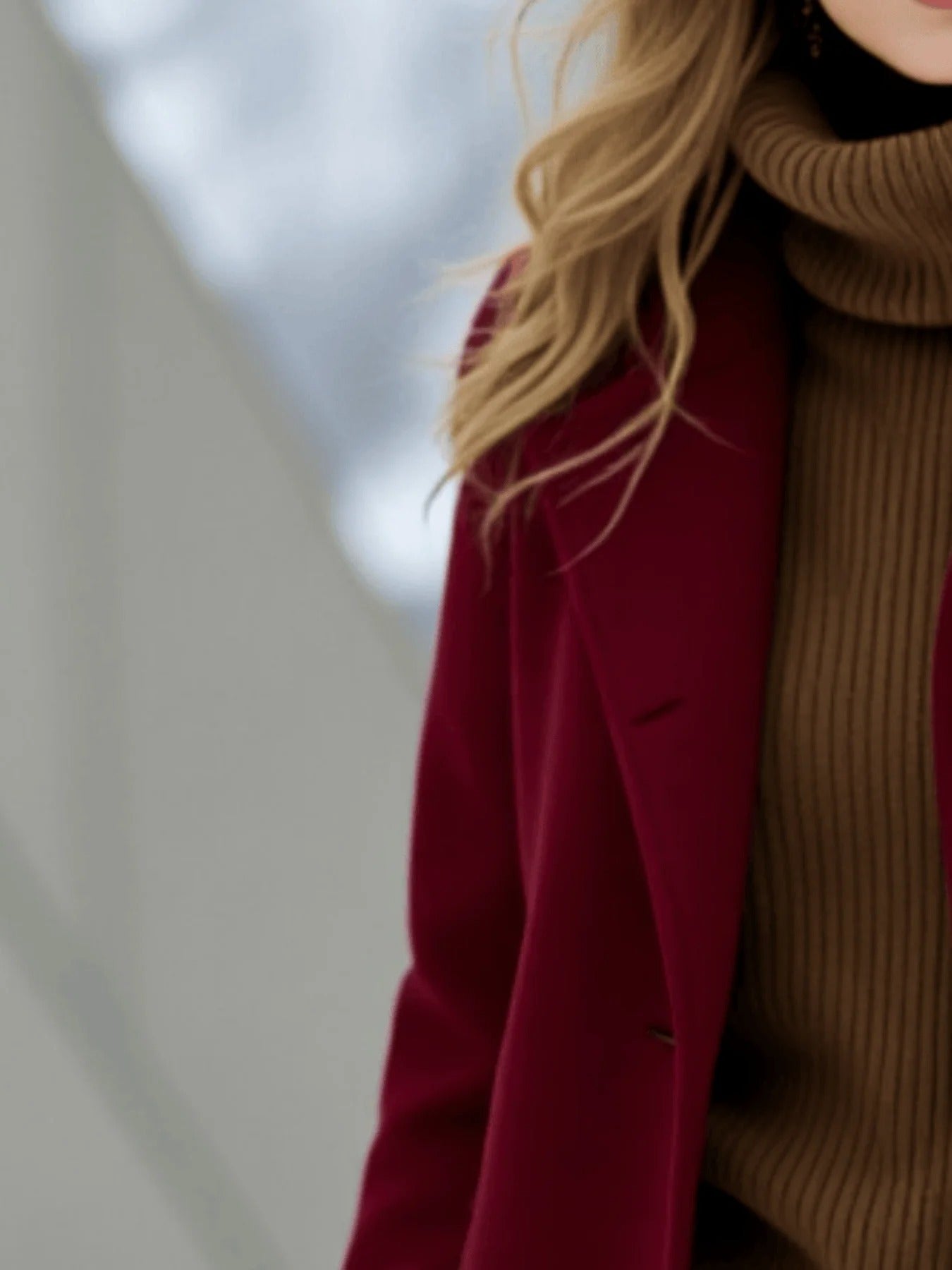 Women's Single Breasted Winter Trench Coat Black