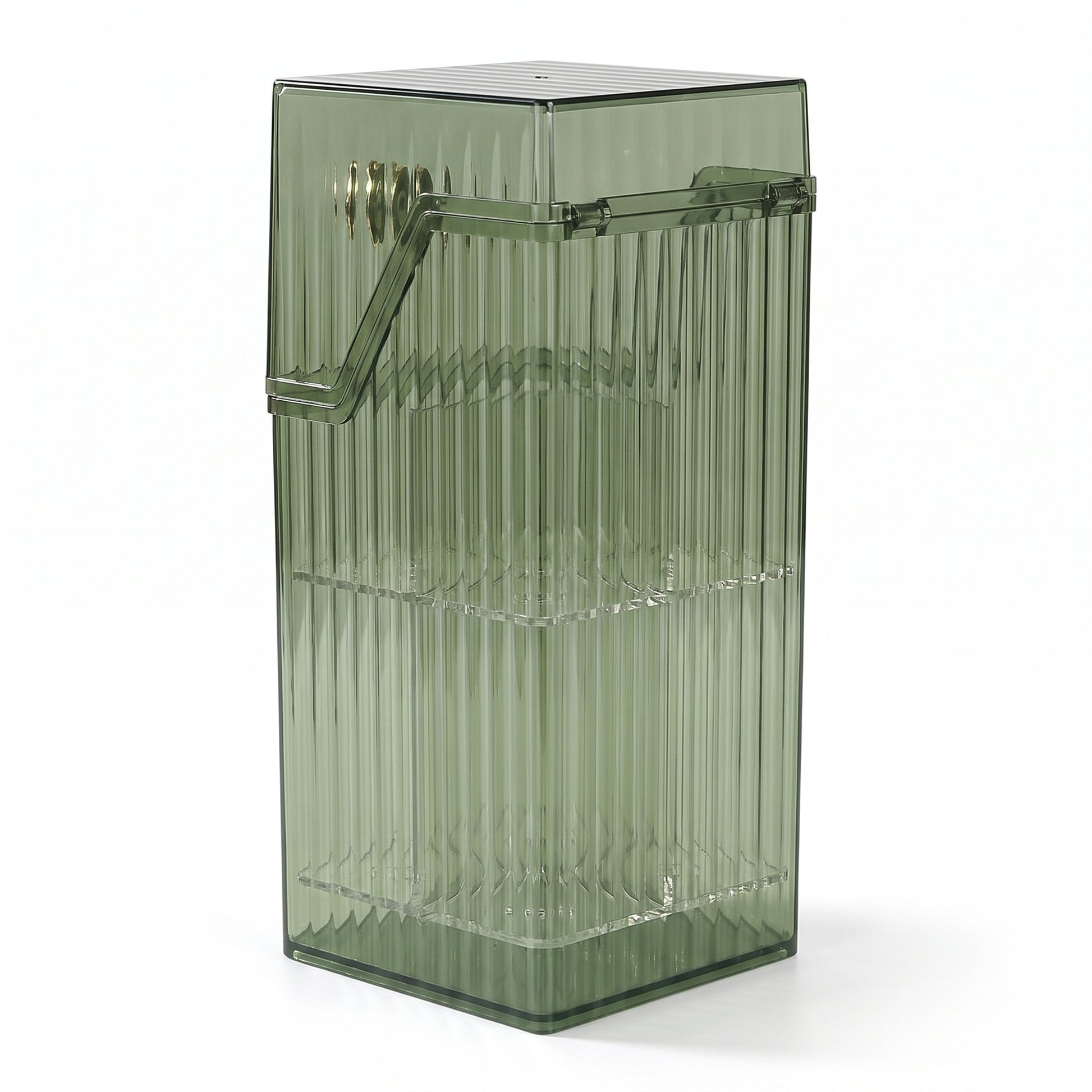 Desk Organiser Cosmetic Organizer Makeup Brush Holder Translucent Box - angle