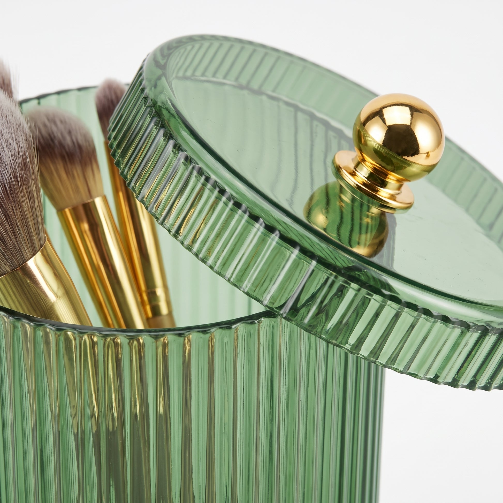 Desk Organiser Cosmetic Organizer Makeup Brush Holder Translucent Box - detail