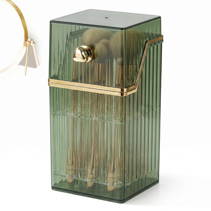 Desk Organiser Cosmetic Organizer Makeup Brush Holder Translucent Box - studio