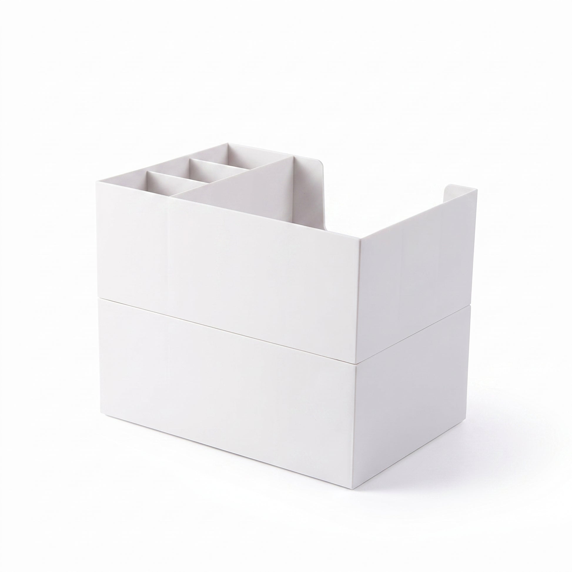 Desk Organiser Makeup Storage Organizer with Drawers Tier System - angle