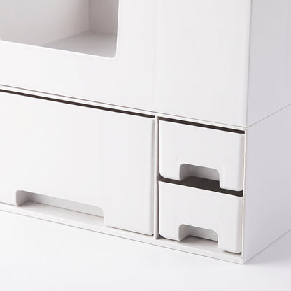 Desk Organiser Makeup Storage Organizer with Drawers Tier System - detail